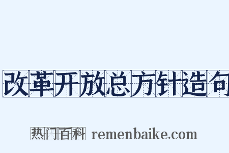 改革开放总方针造句是什么意思的图片